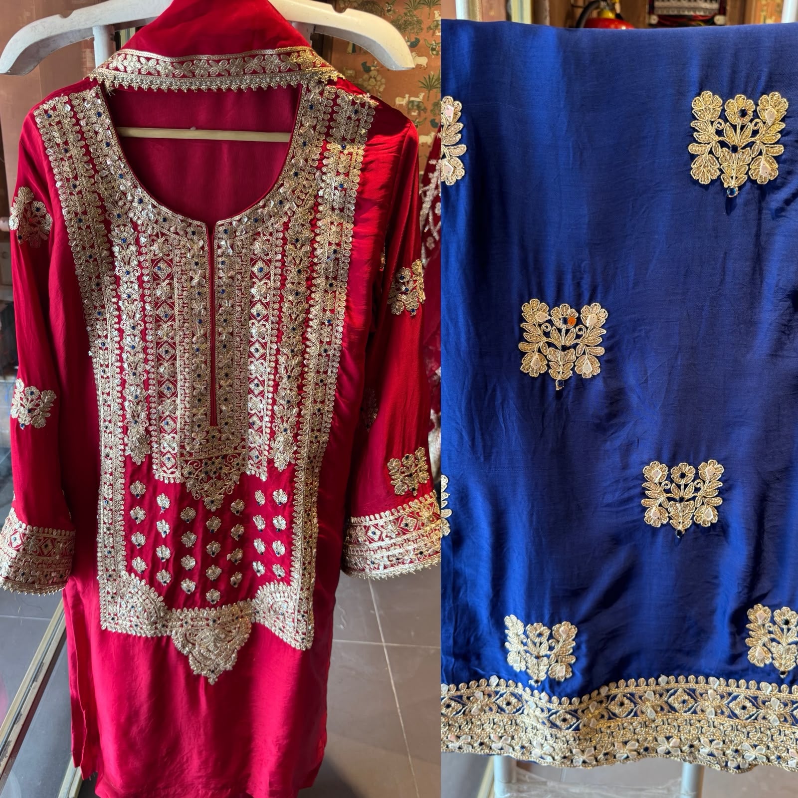 Heavy Embroidered Suit Set