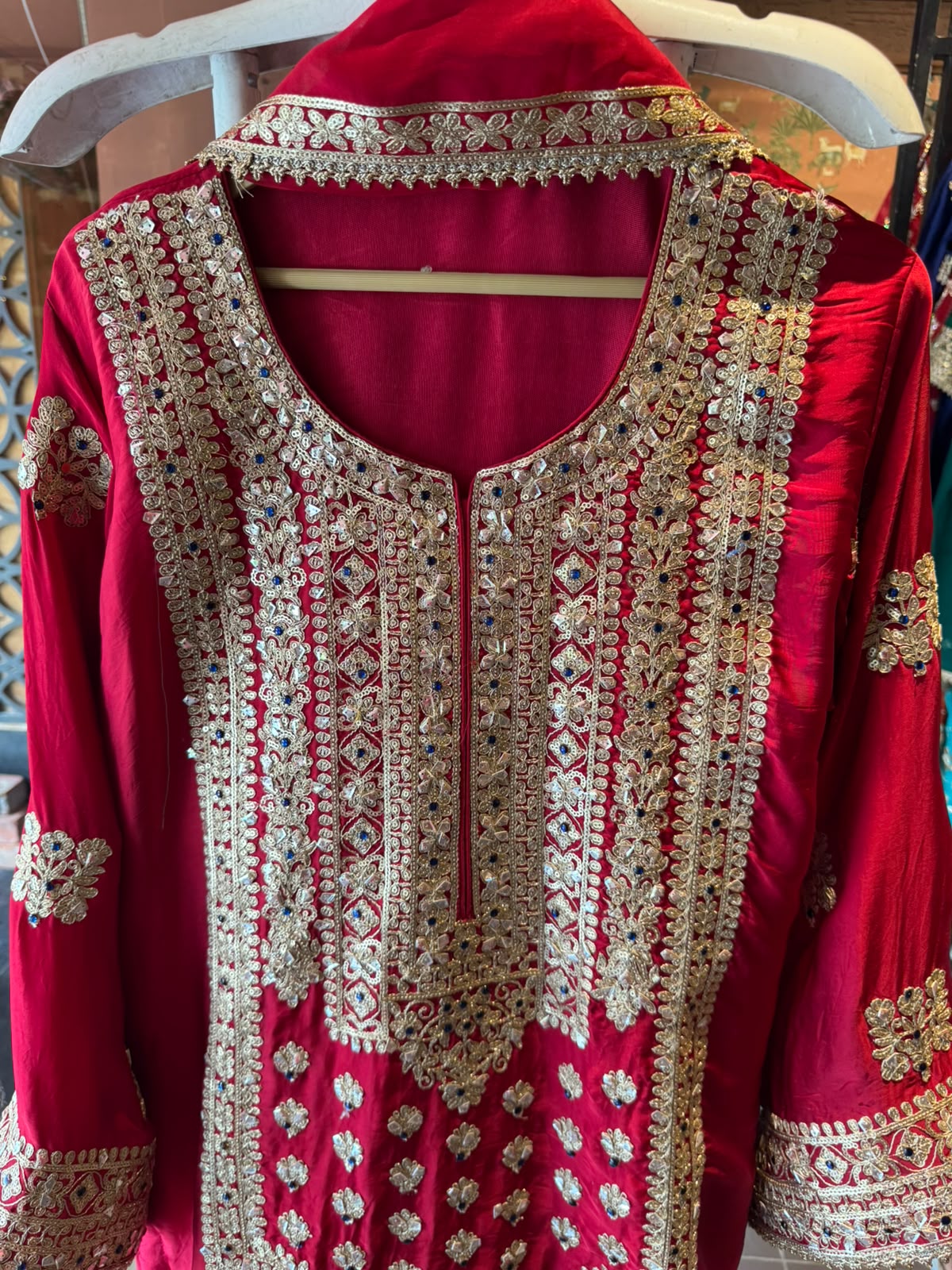 Heavy Embroidered Suit Set