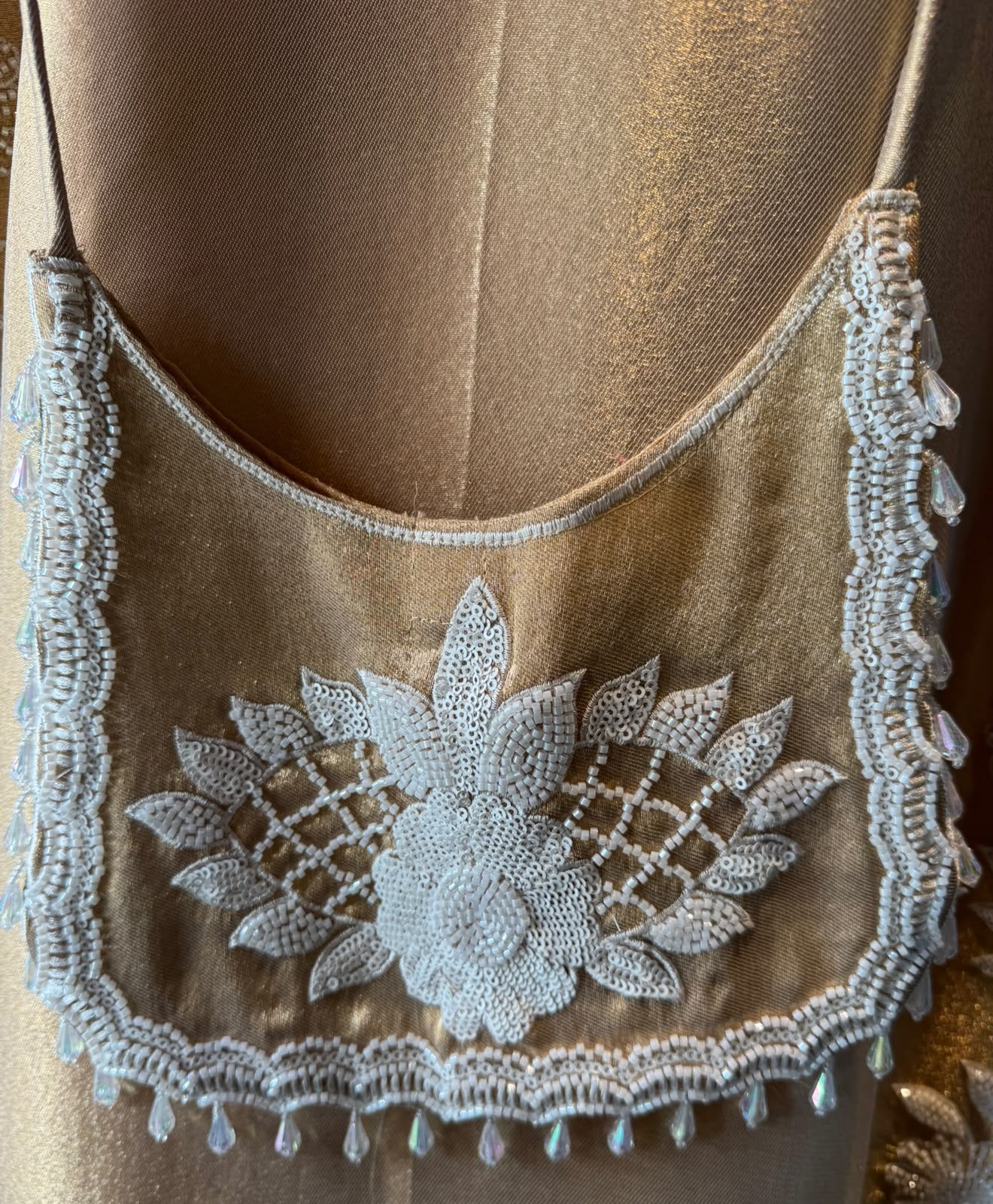 BEADS EMBELLISHED LONG DRESS