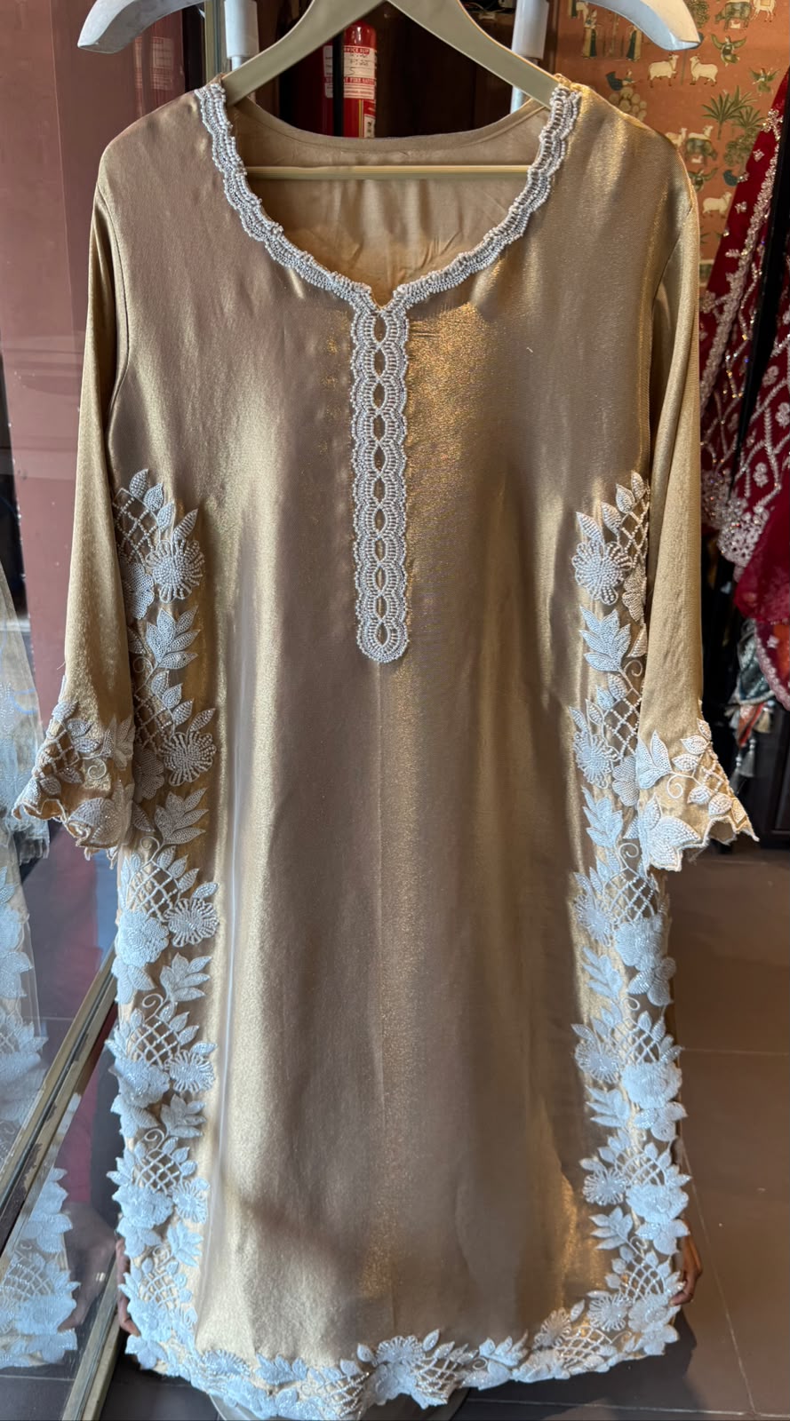 BEADS EMBELLISHED LONG DRESS