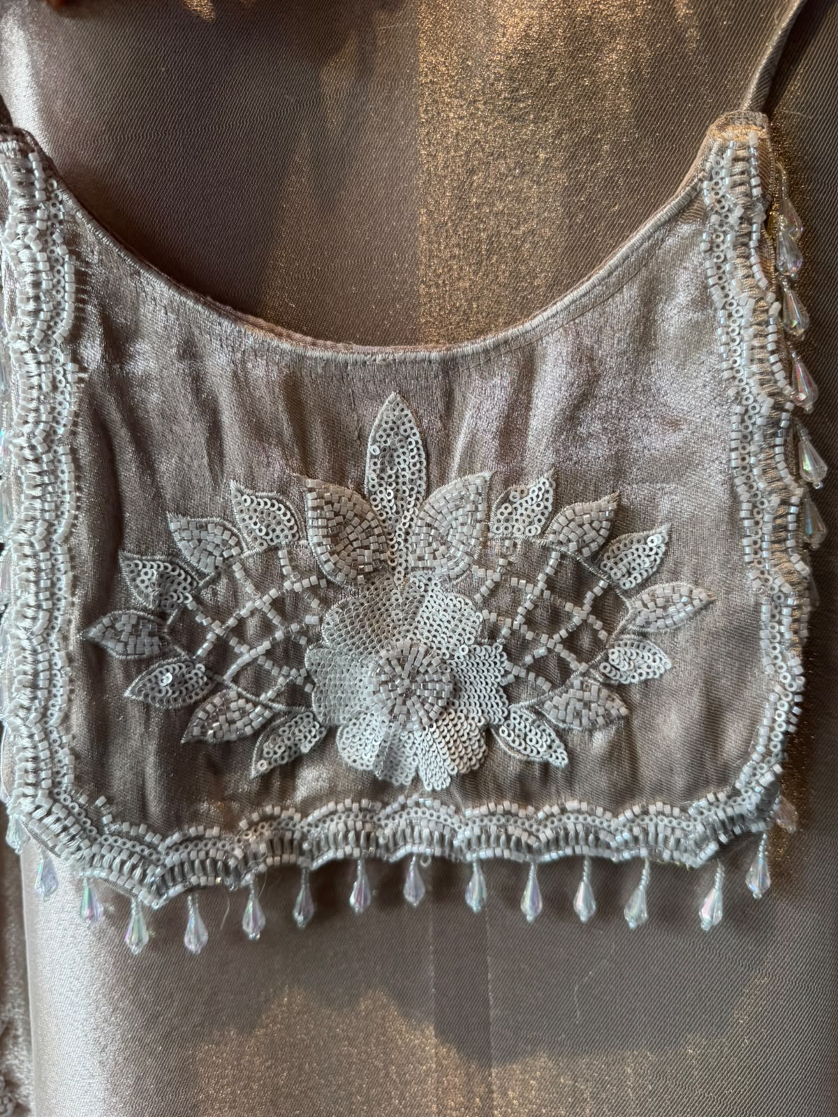BEADS EMBELLISHED LONG DRESS