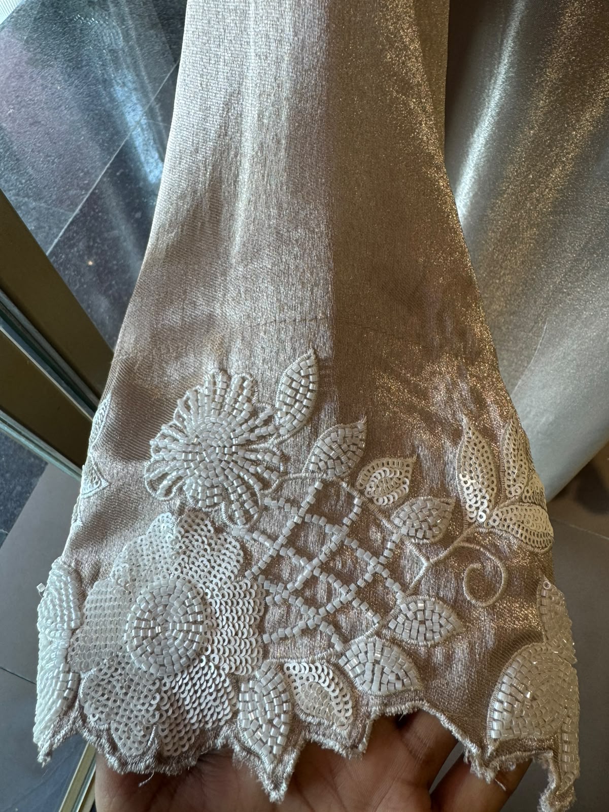 BEADS EMBELLISHED LONG DRESS