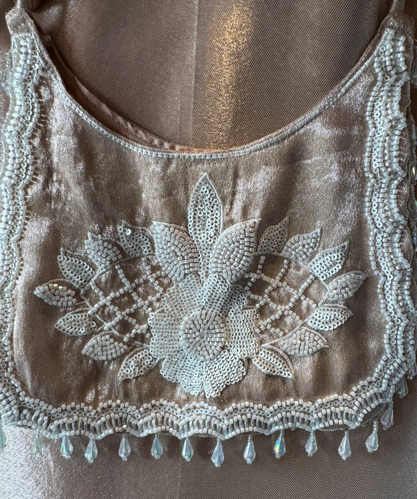 BEADS EMBELLISHED LONG DRESS