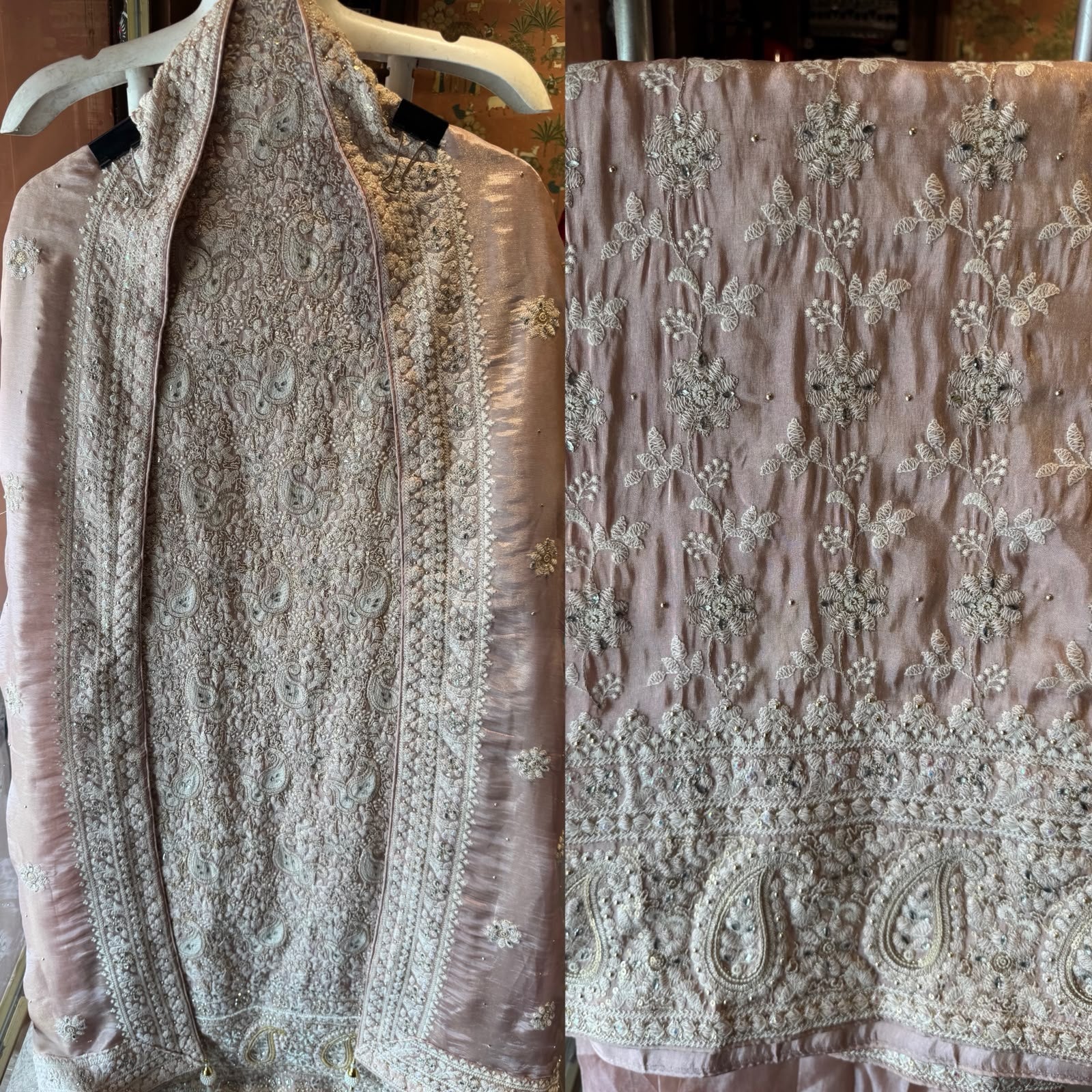Paisley Lakhnavi Embroidered Suit Set