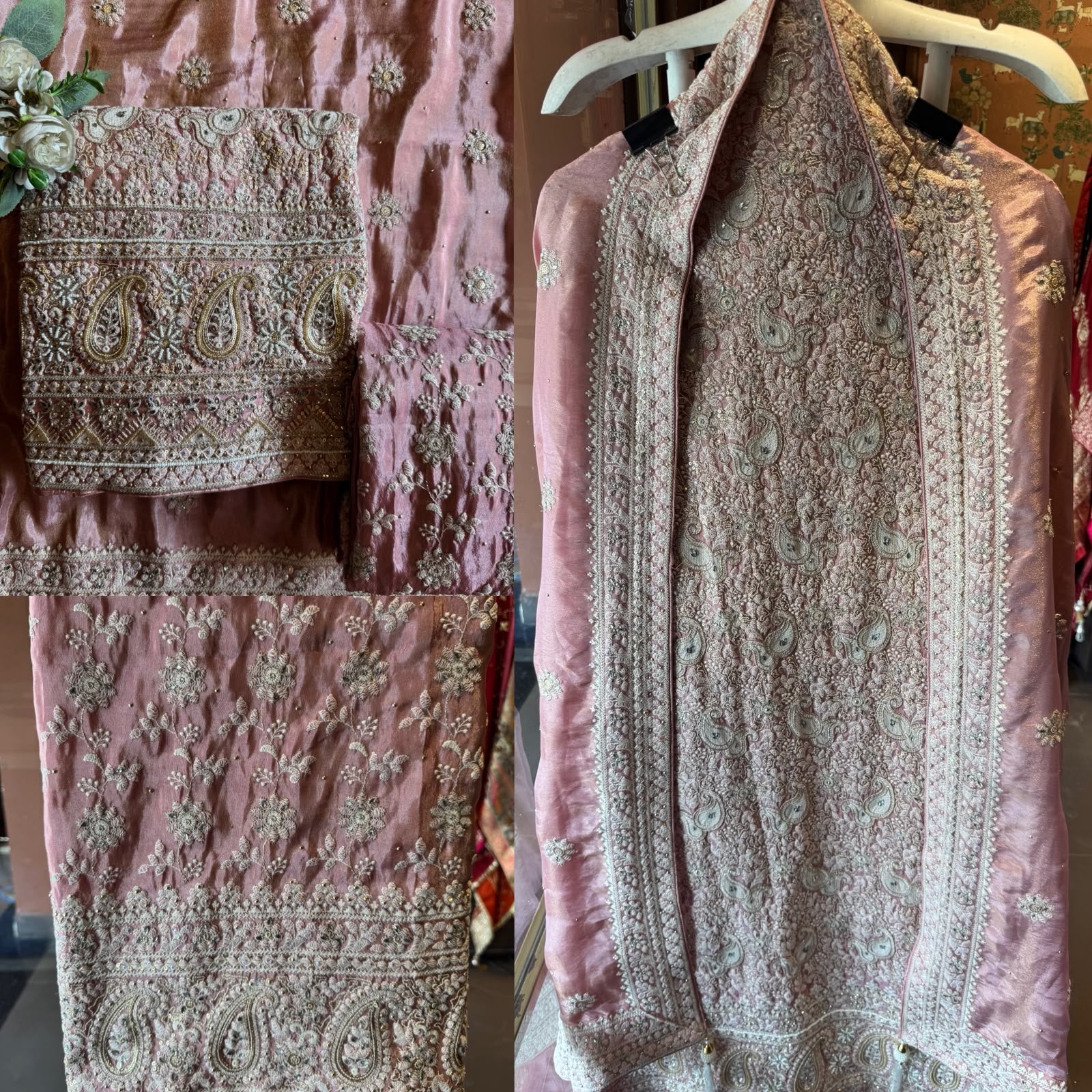 Paisley Lakhnavi Embroidered Suit Set