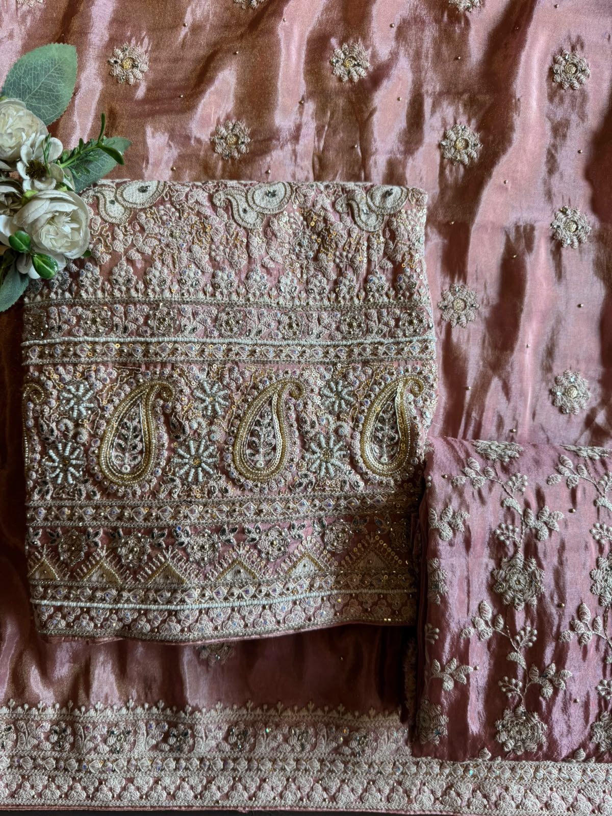 Paisley Lakhnavi Embroidered Suit Set