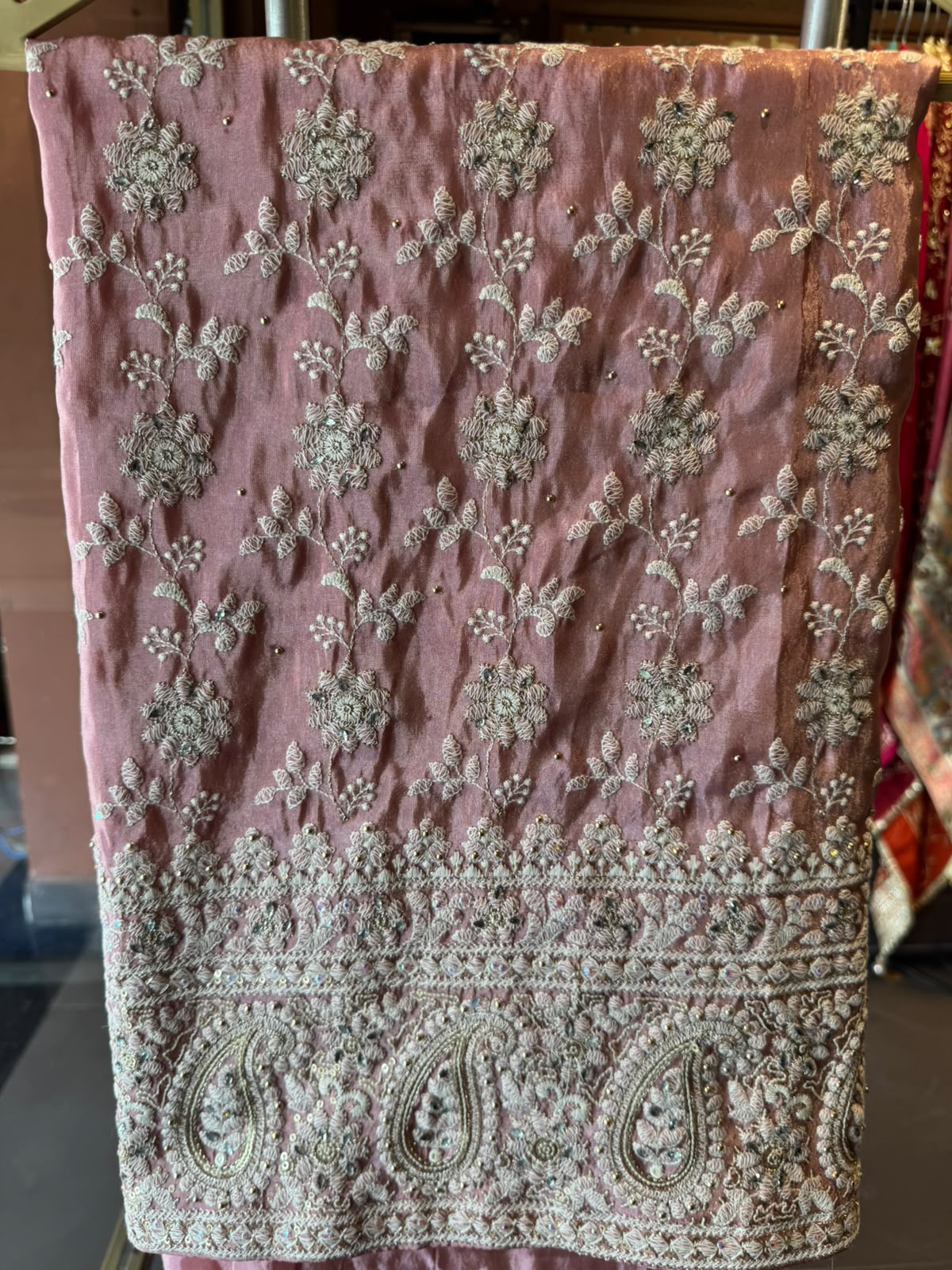 Paisley Lakhnavi Embroidered Suit Set