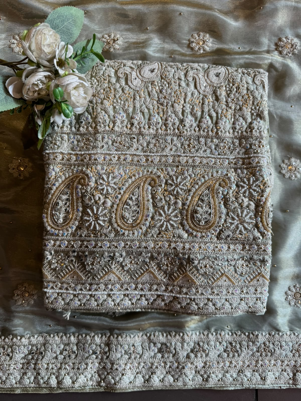 Paisley Lakhnavi Embroidered Suit Set