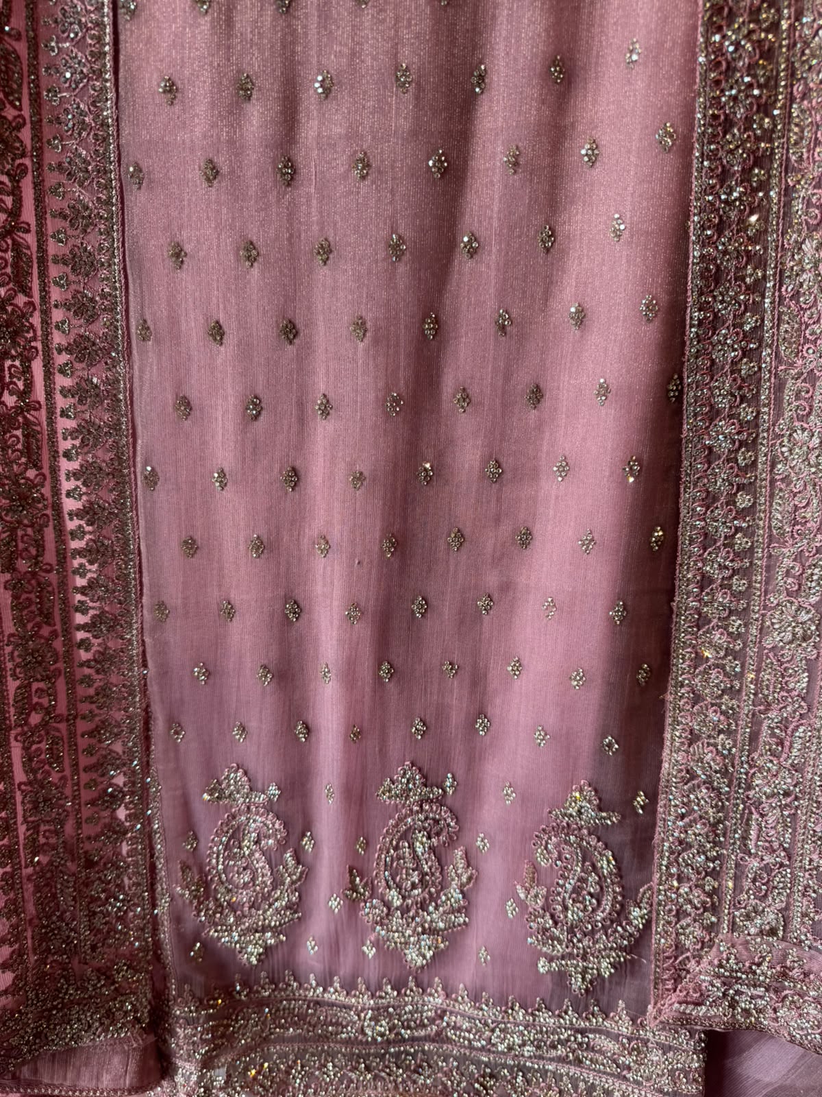 Heavy swaroski Embroidered Suit Set