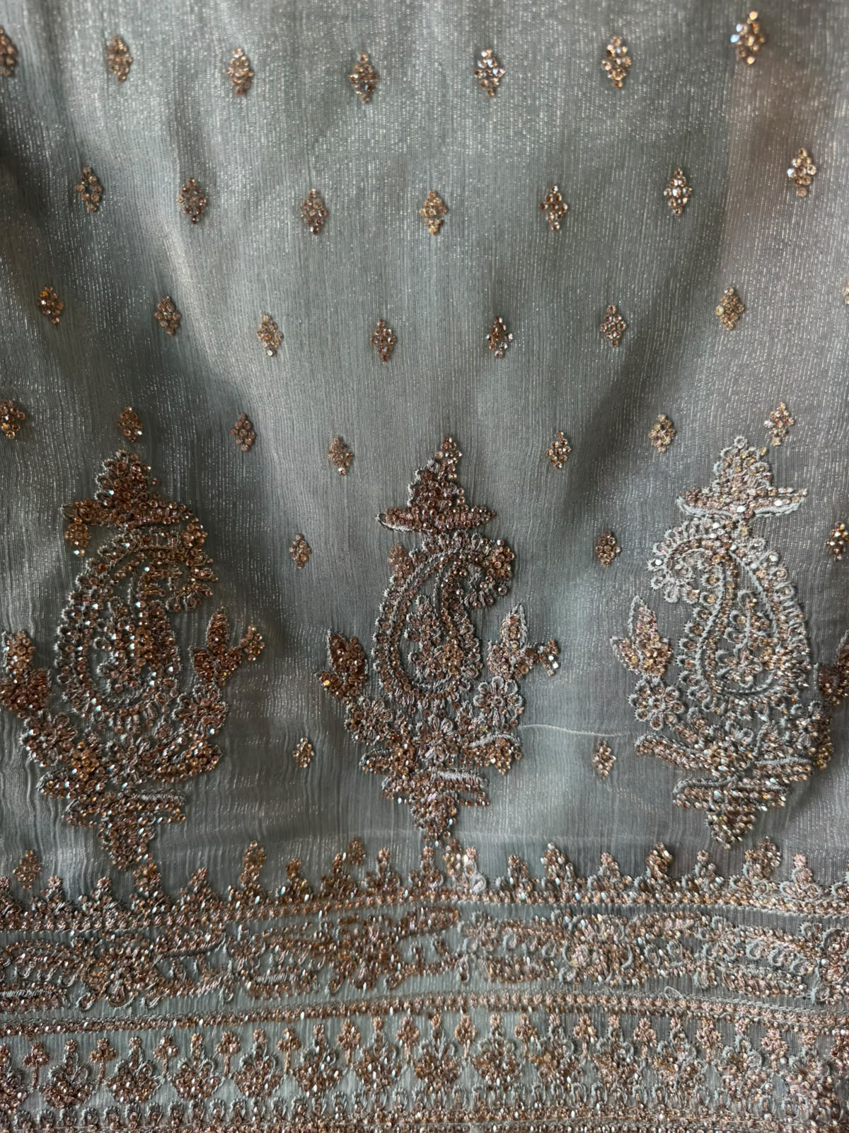 Heavy swaroski Embroidered Suit Set