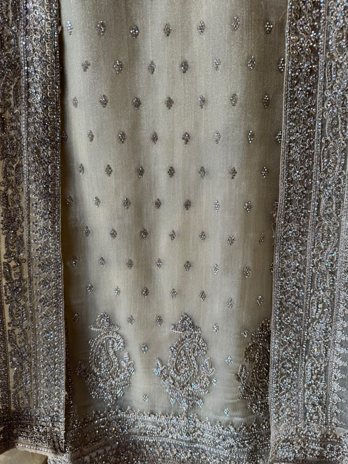 Heavy swaroski Embroidered Suit Set