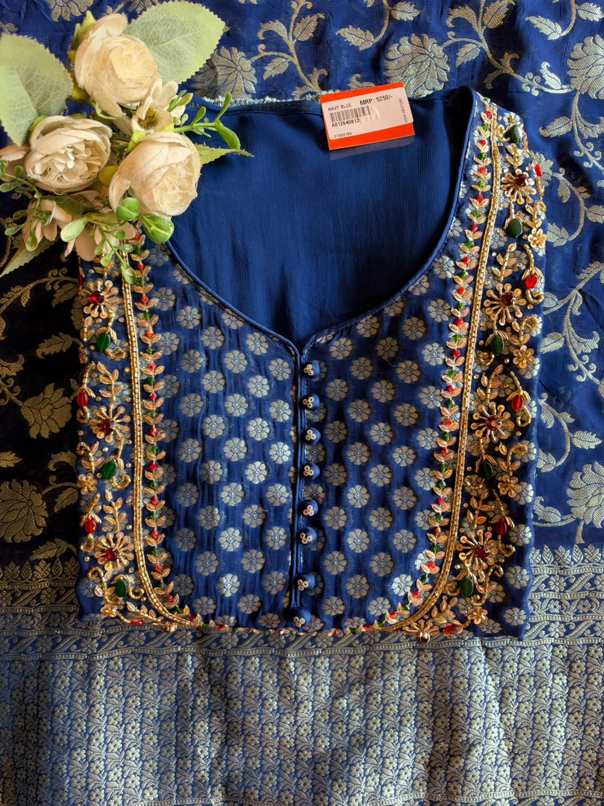 Khaddi Georgette  Banarasi Suit Set