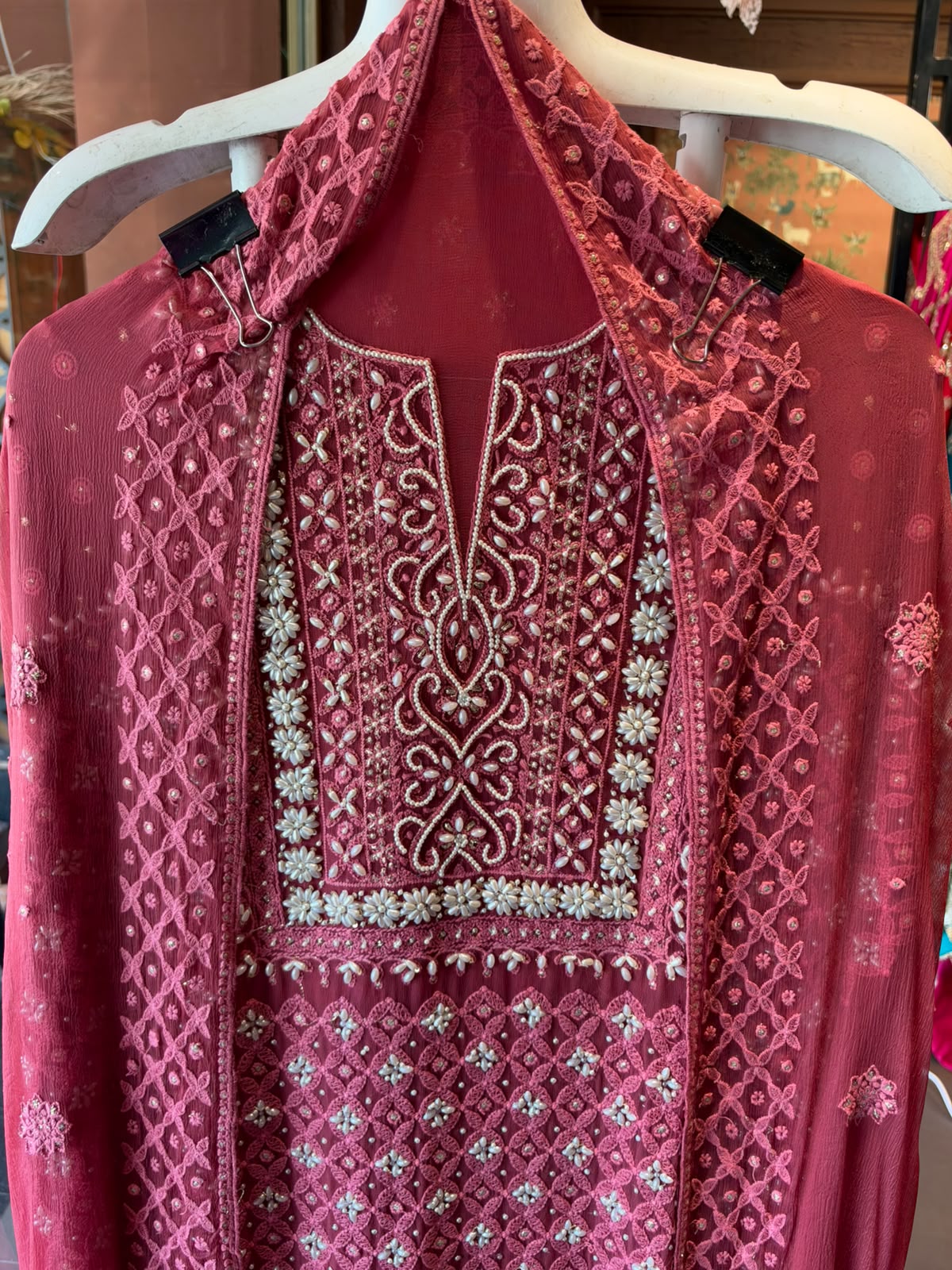 Lakhnavi Embroidered Suit Set