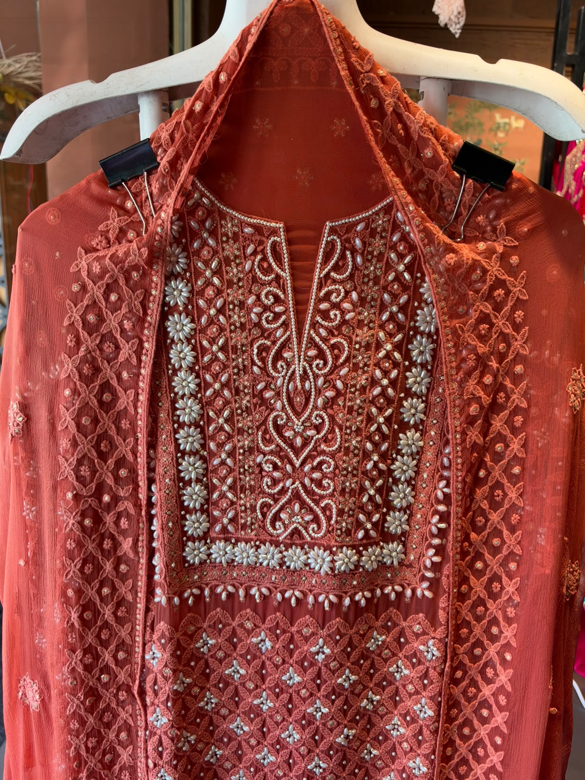 Lakhnavi Embroidered Suit Set