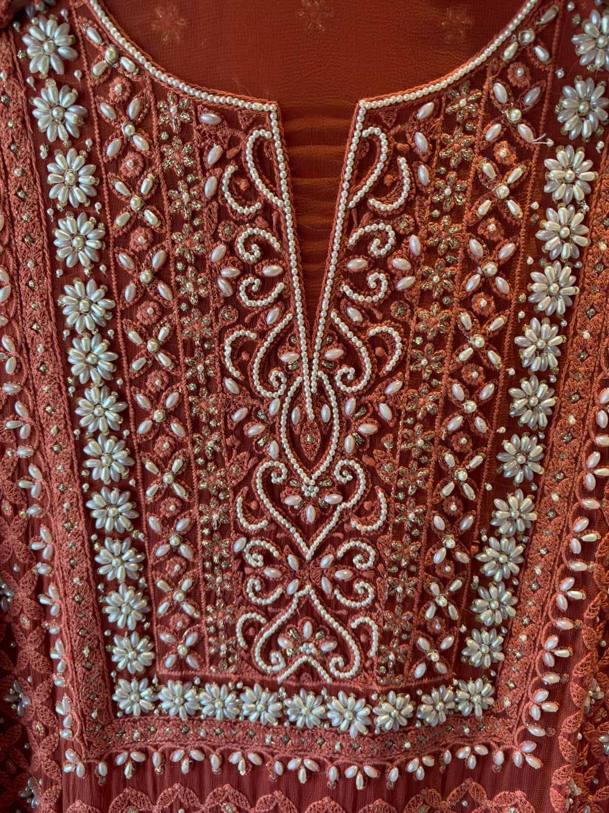 Lakhnavi Embroidered Suit Set