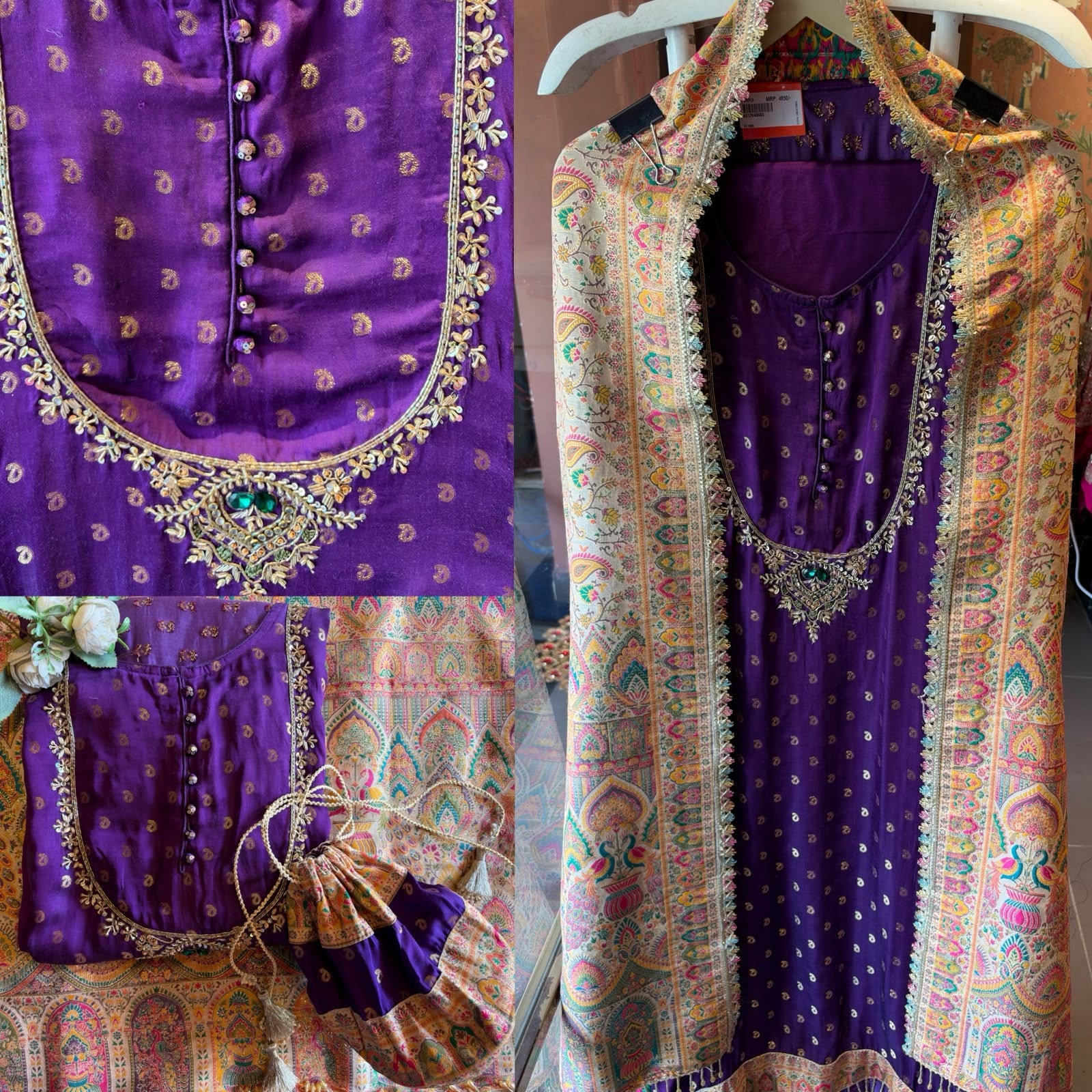 Lakhnavi Embroidered Suit Set