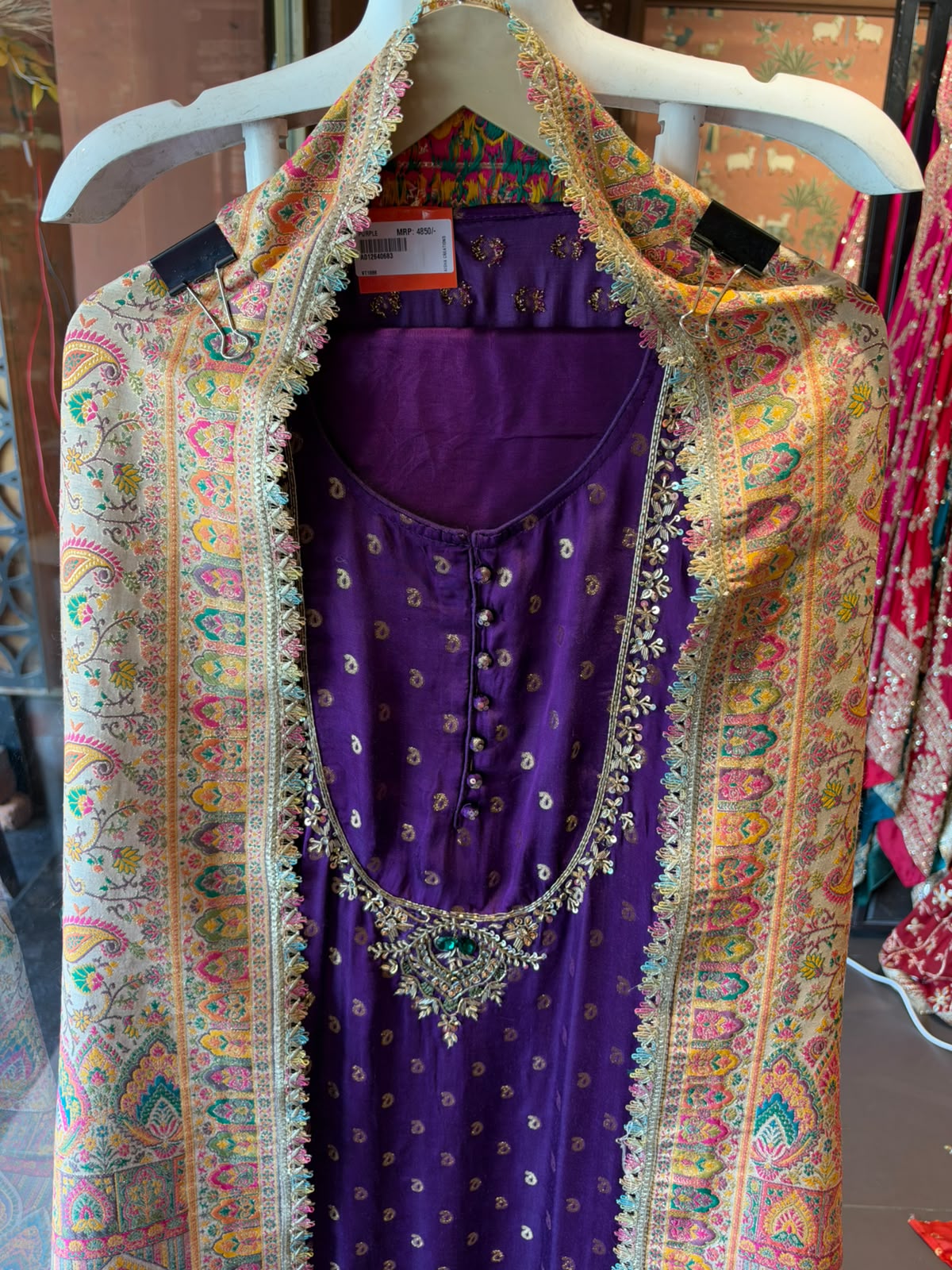 Lakhnavi Embroidered Suit Set