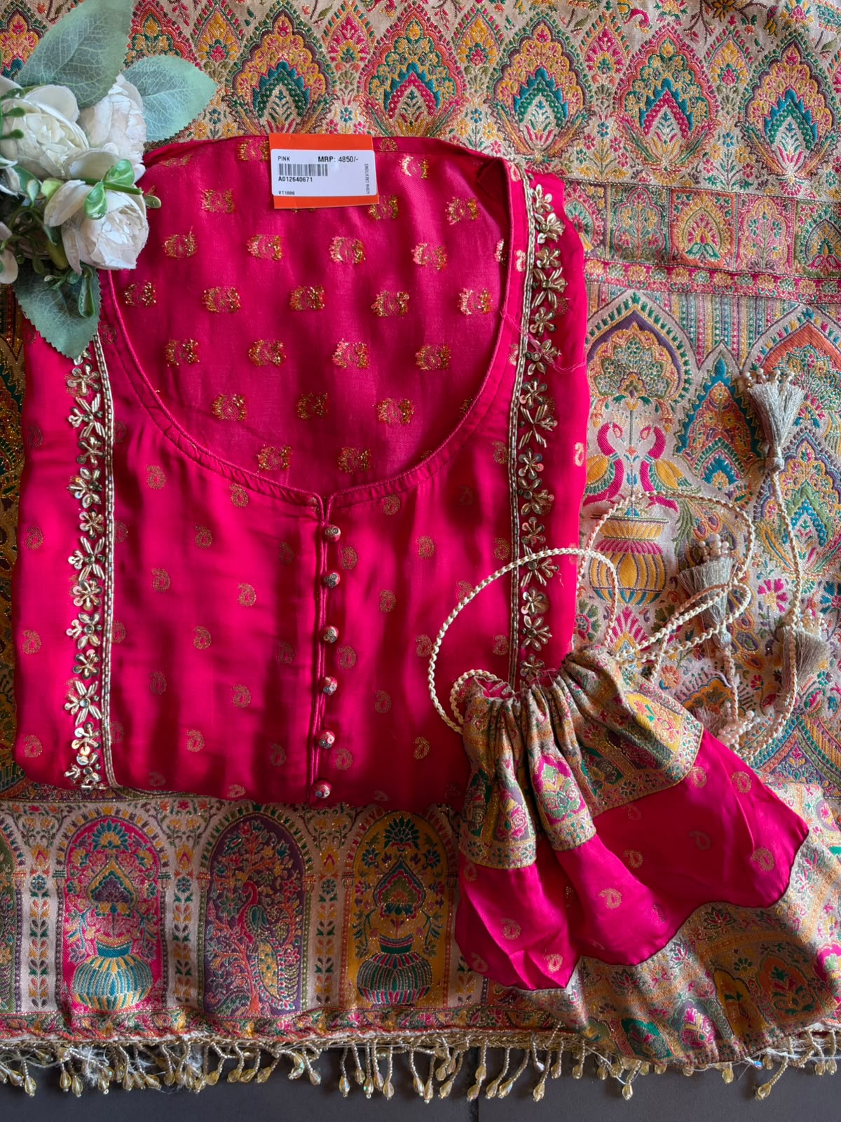 Heritage Woven Print Suit Set