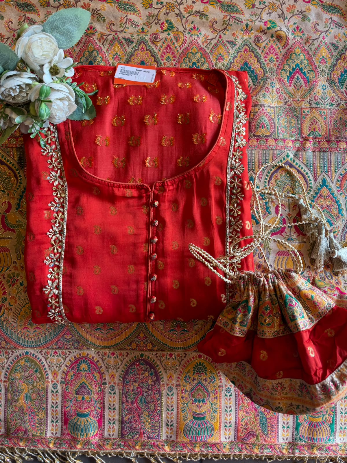 Heritage Woven Print Suit Set