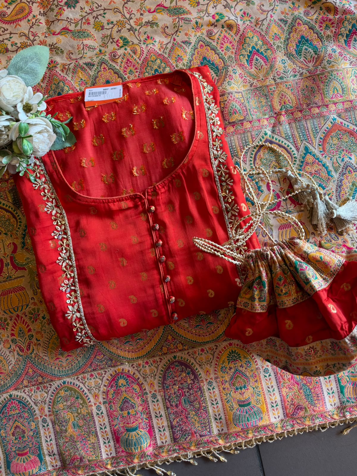 Heritage Woven Print Suit Set
