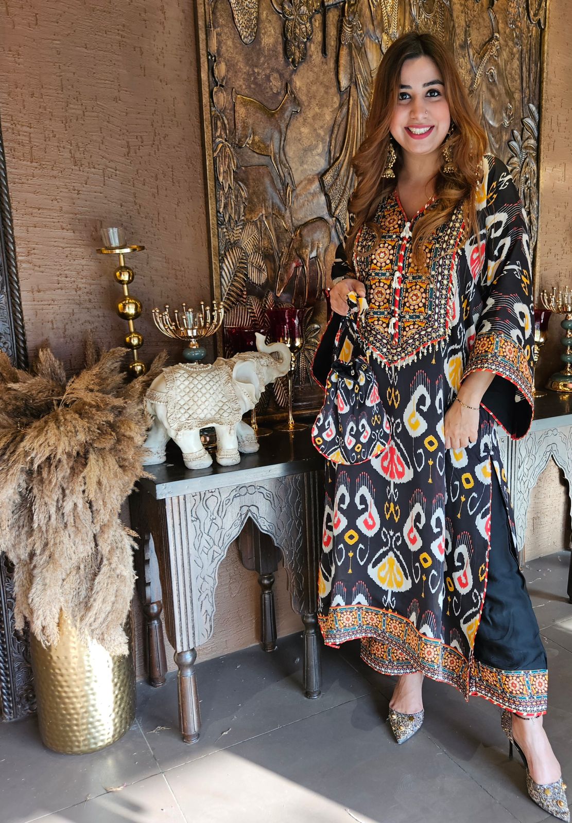 SHOP OUR NEW DESIGN IN STITCHED COLLECTION WITH IKKAT PRINT