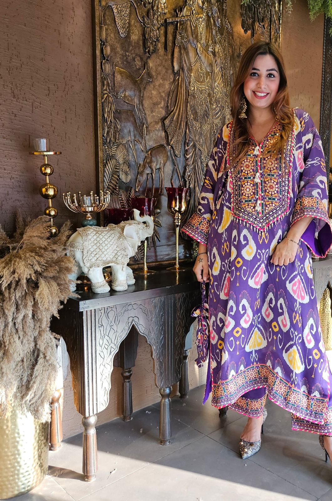 SHOP OUR NEW DESIGN IN STITCHED COLLECTION WITH IKKAT PRINT