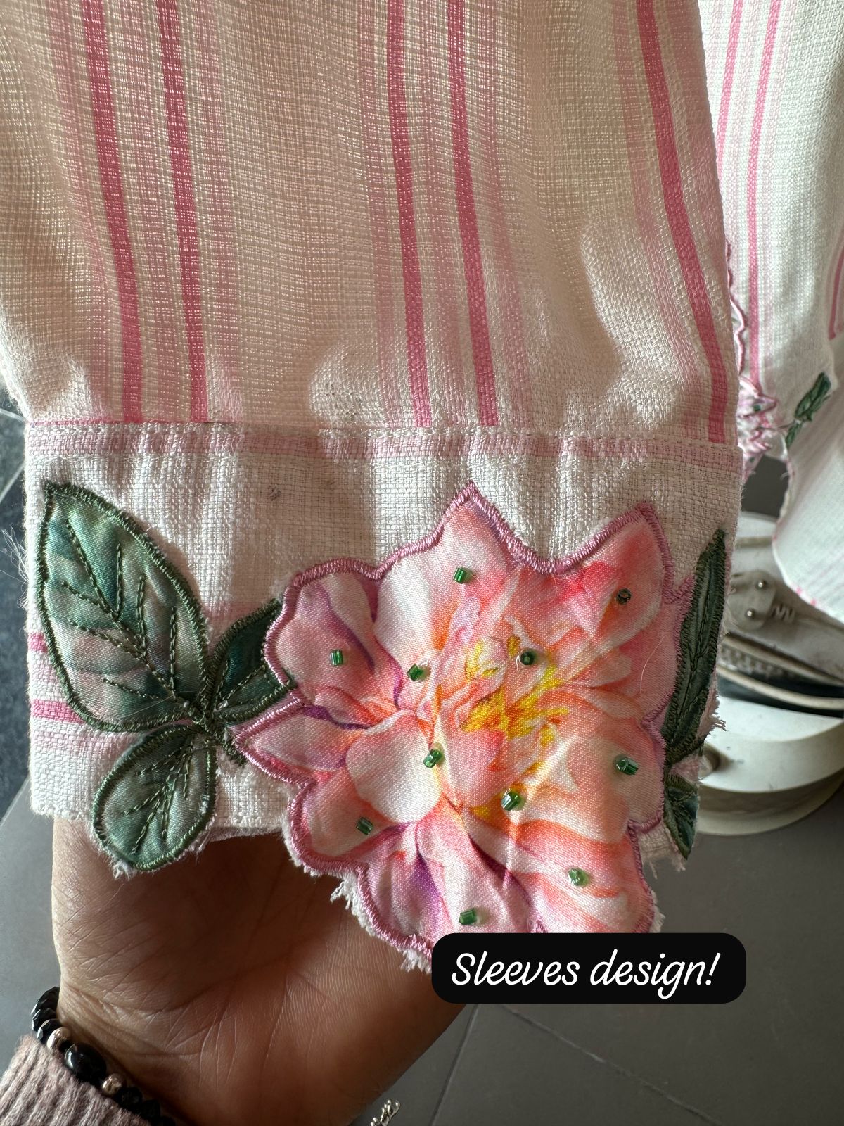 Pure 100% soft linen stripe coord set