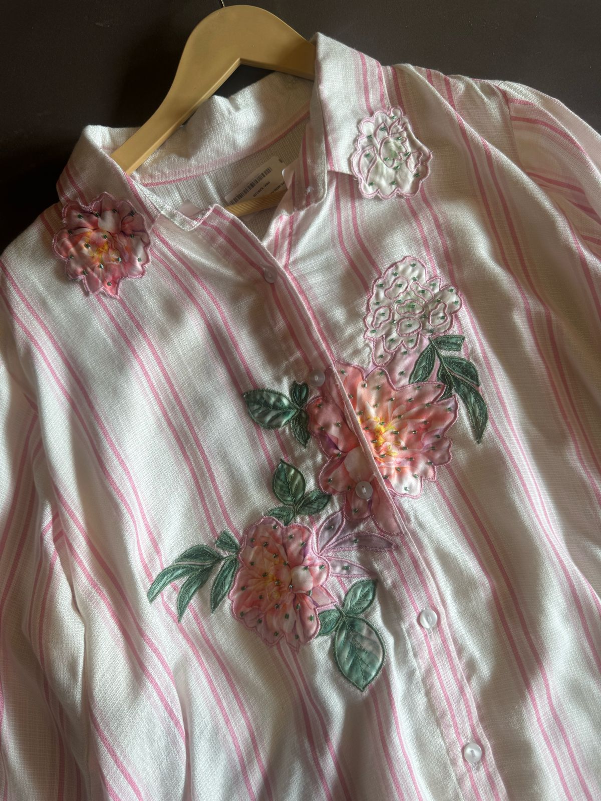 Pure 100% soft linen stripe coord set