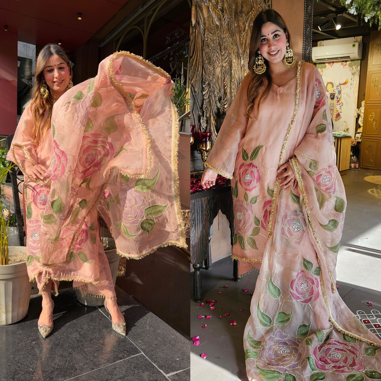 Pure organza Unstitched Suits