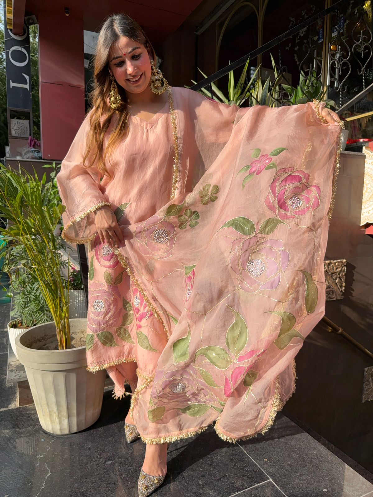 Pure organza Unstitched Suits