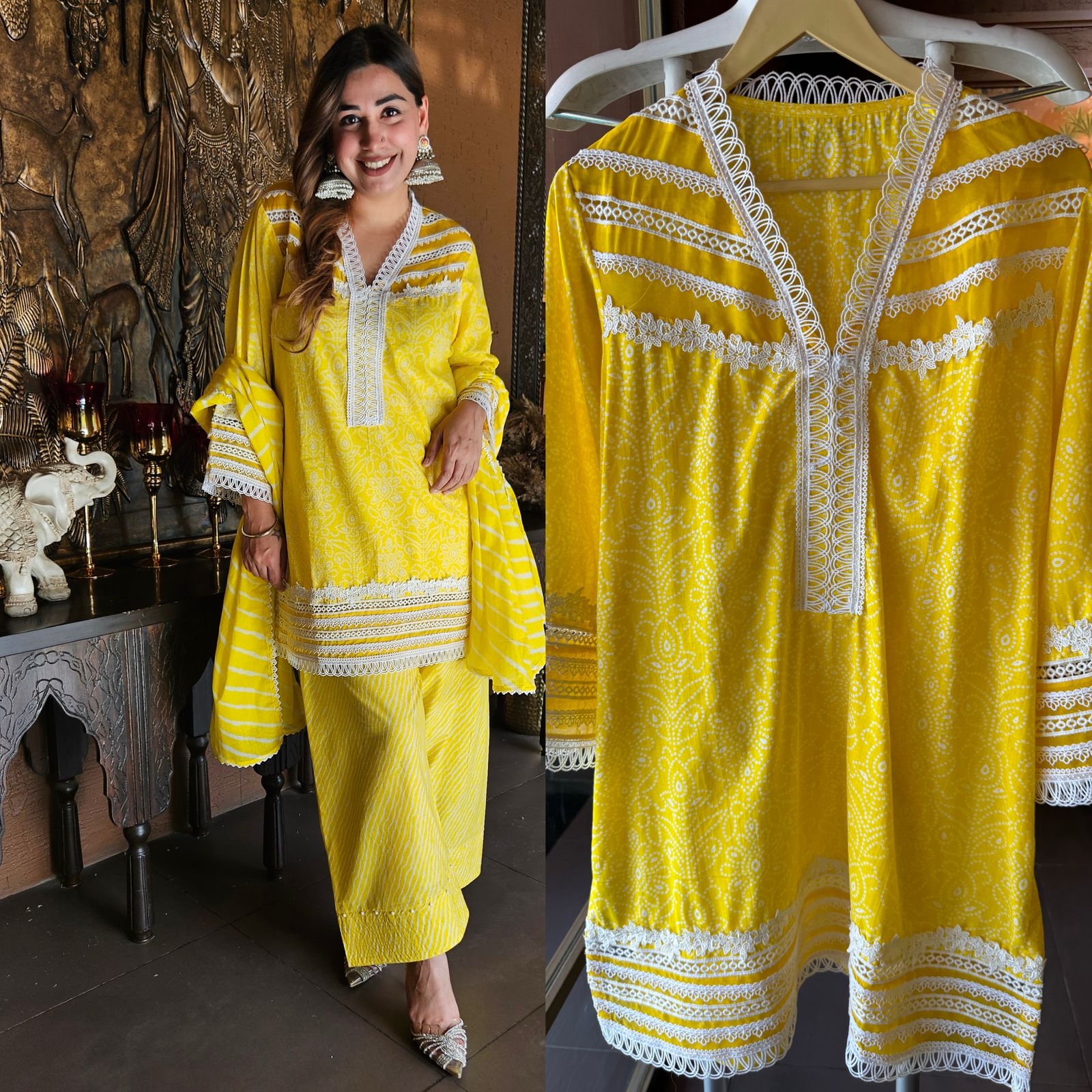 Bandhani printed coord set