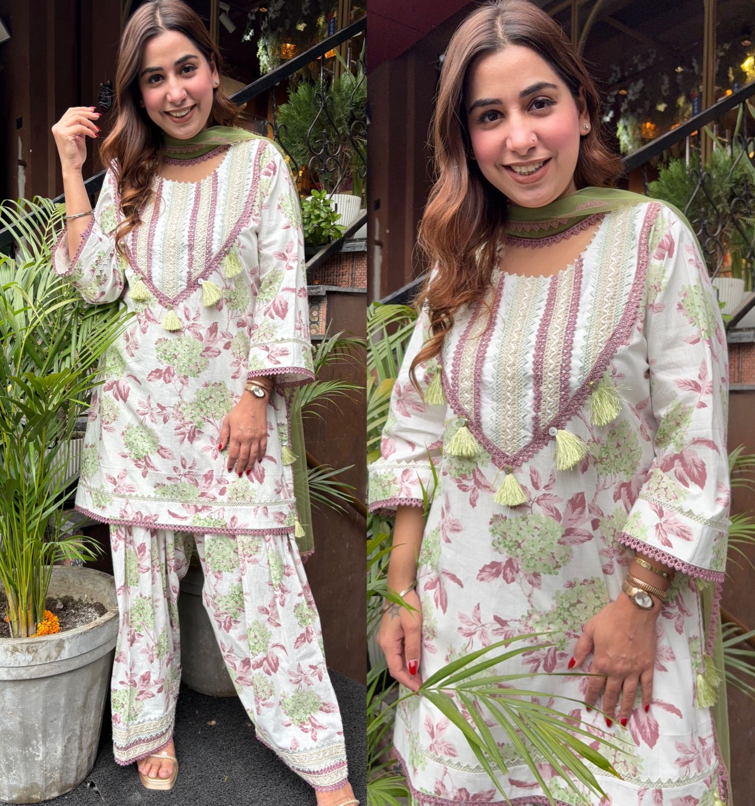 Pure Cotton linen digital printed Stitched Set