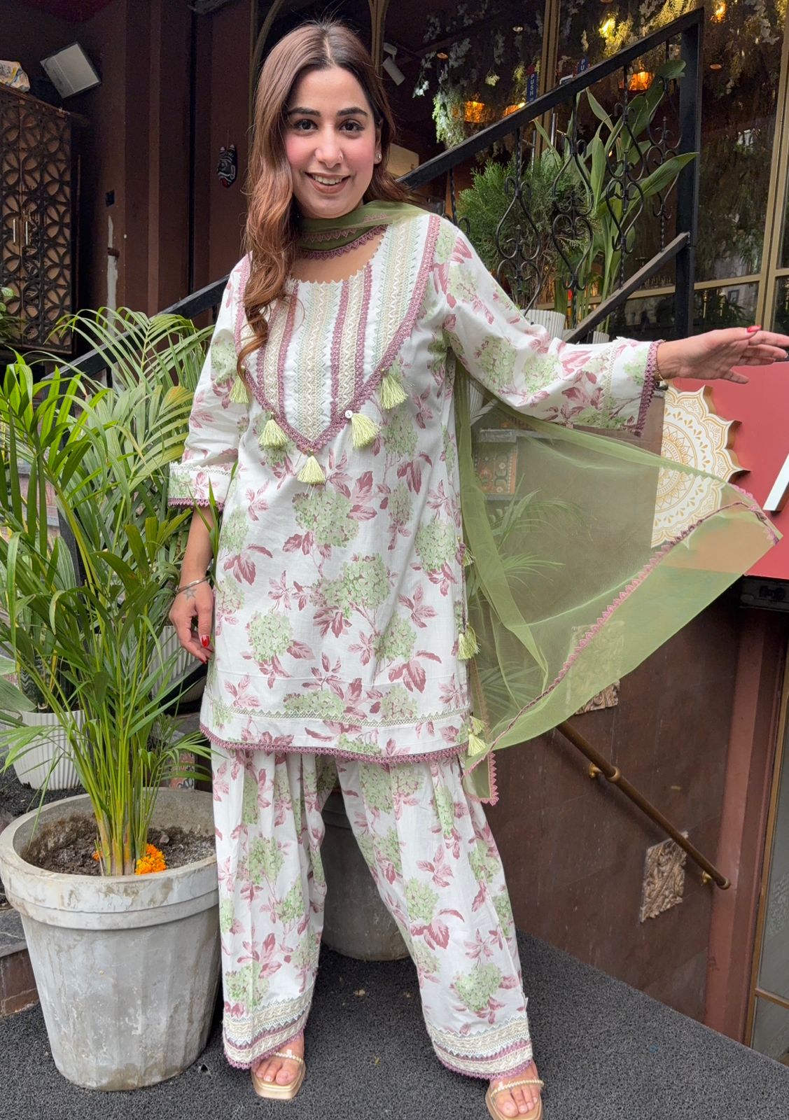 Pure Cotton linen digital printed Stitched Set