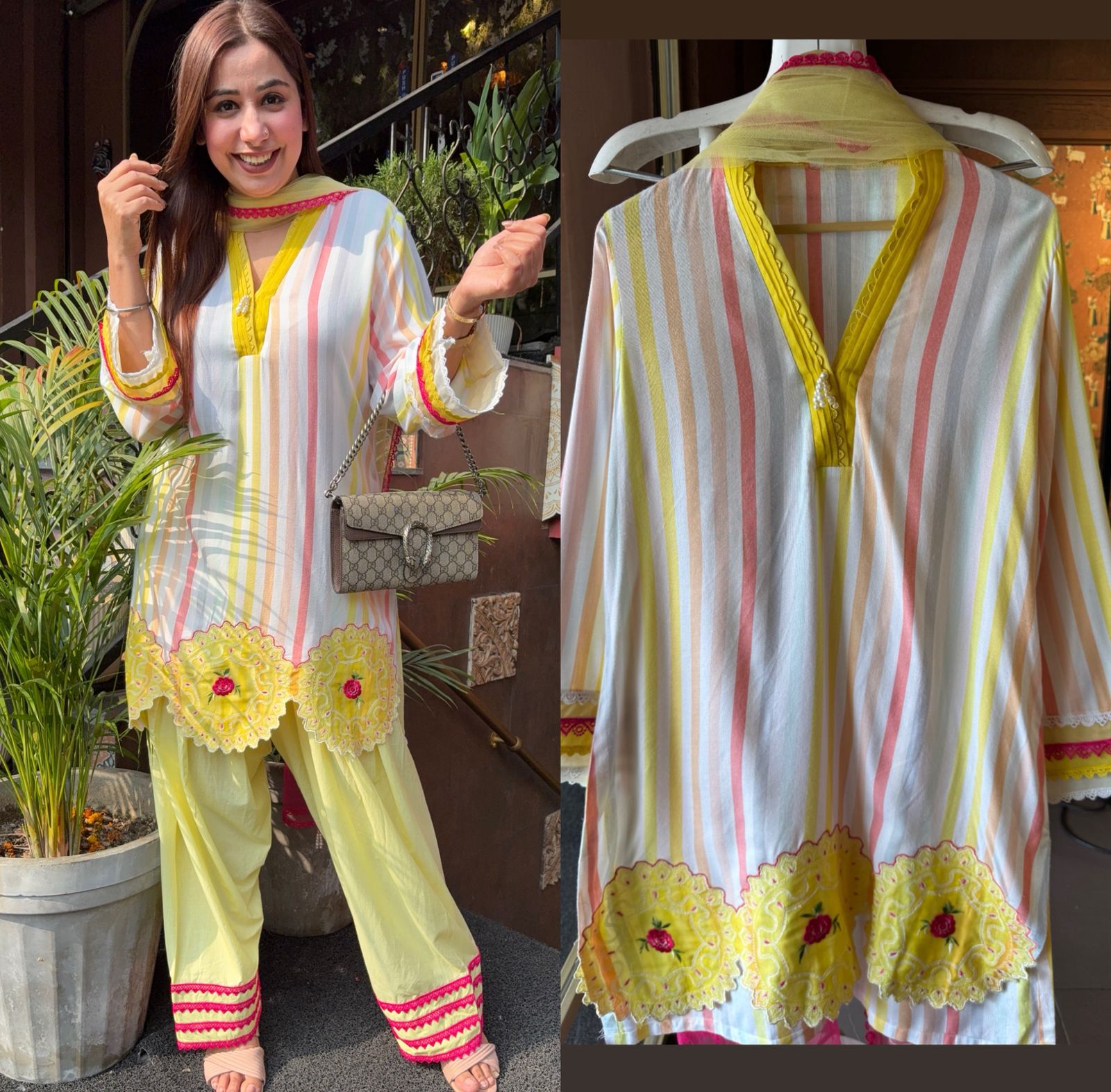 Soft Mul cotton Multi coloured stripes Shirt