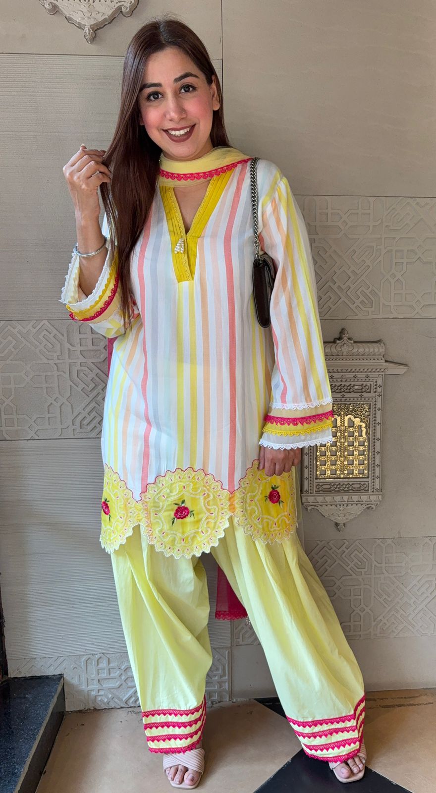 Soft Mul cotton Multi coloured stripes Shirt