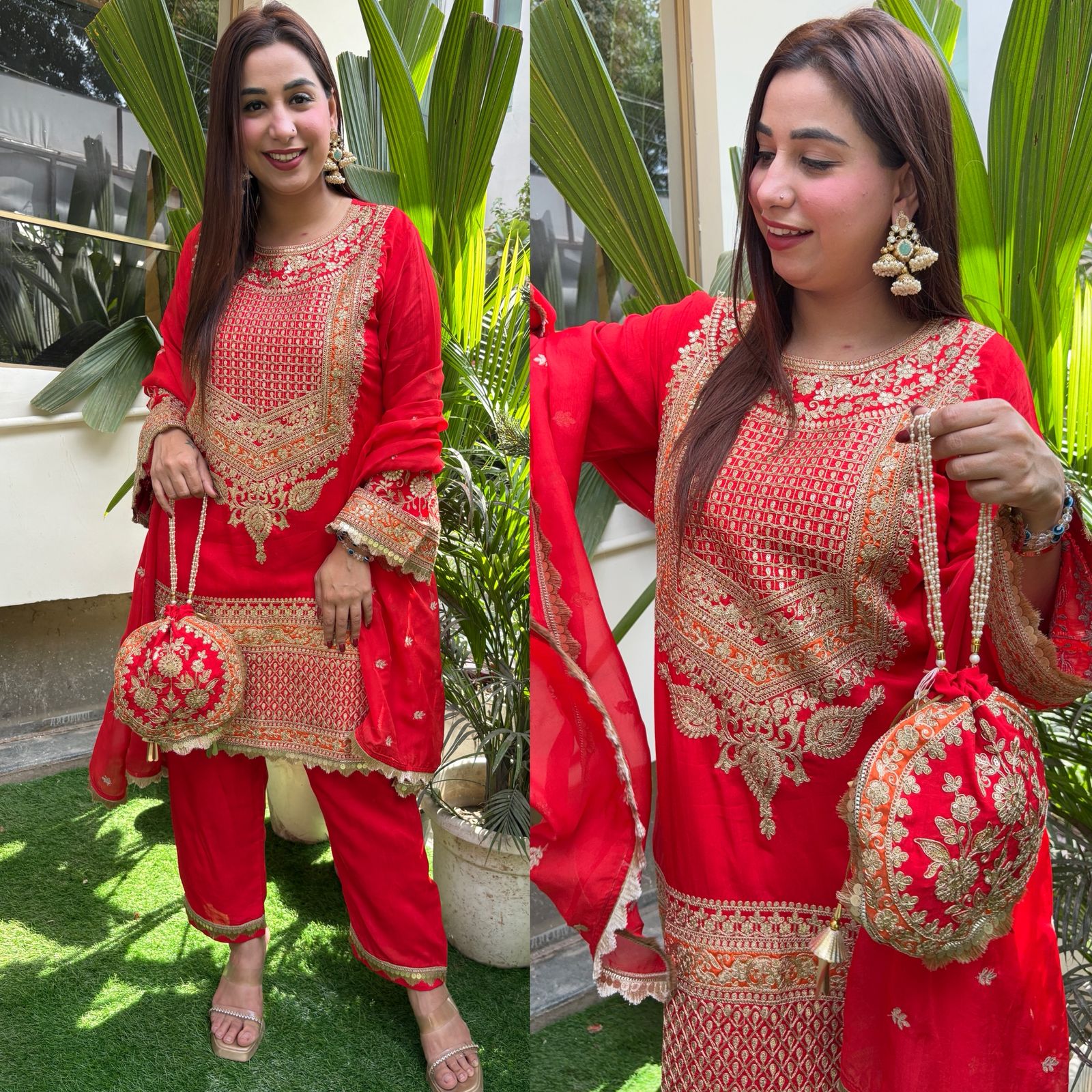 Pure 100% silk Kurta with Very beautiful Gold Zari