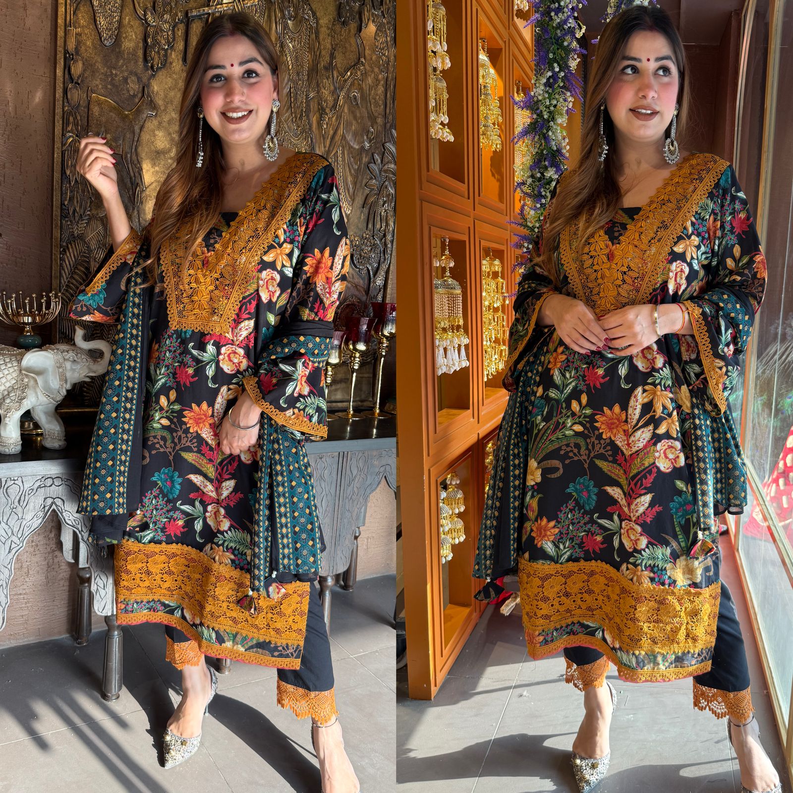 Pure organic Cotton suits collection with beautiful Block printing