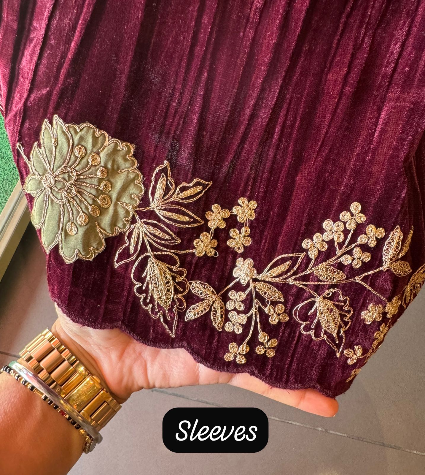 Crushed velvet unstitched designer suit concept With very beautiful daaman